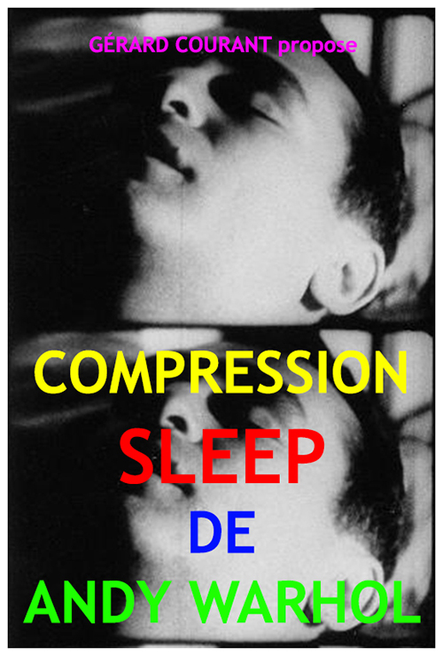 image du film COMPRESSION SLEEP DE ANDY WARHOL.