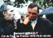 Gérard Courant avec Bernard Hinault.